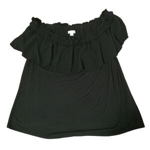 Women shirt top off-shoulder tunic M black
